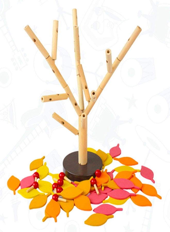 Carykon Green+Yellow Early Childhood Building Blocks Wooden Assembling Tree Combination Boys and Girls DIY Disassembly Puzzles Educational Toys Home Office Decoration - Image 3